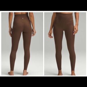 Lululemon Align Ribbed High-Rise Leggings 28" Size 4 Nulu in Java